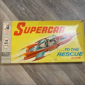 Vintage 1962 Milton Bradley Supercar…To The Rescue Board Game